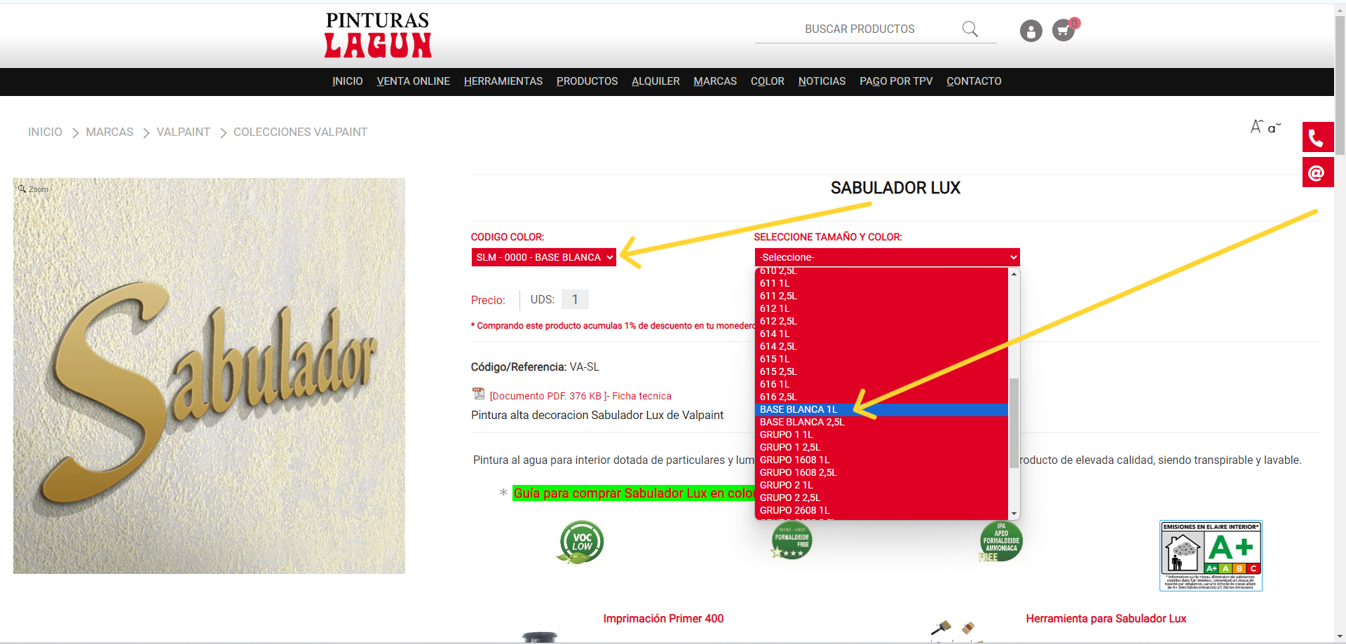 Compra Sabulador Lux